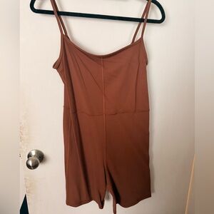 Wilfred Divinity 5” jumpsuit in Chestnut Brown